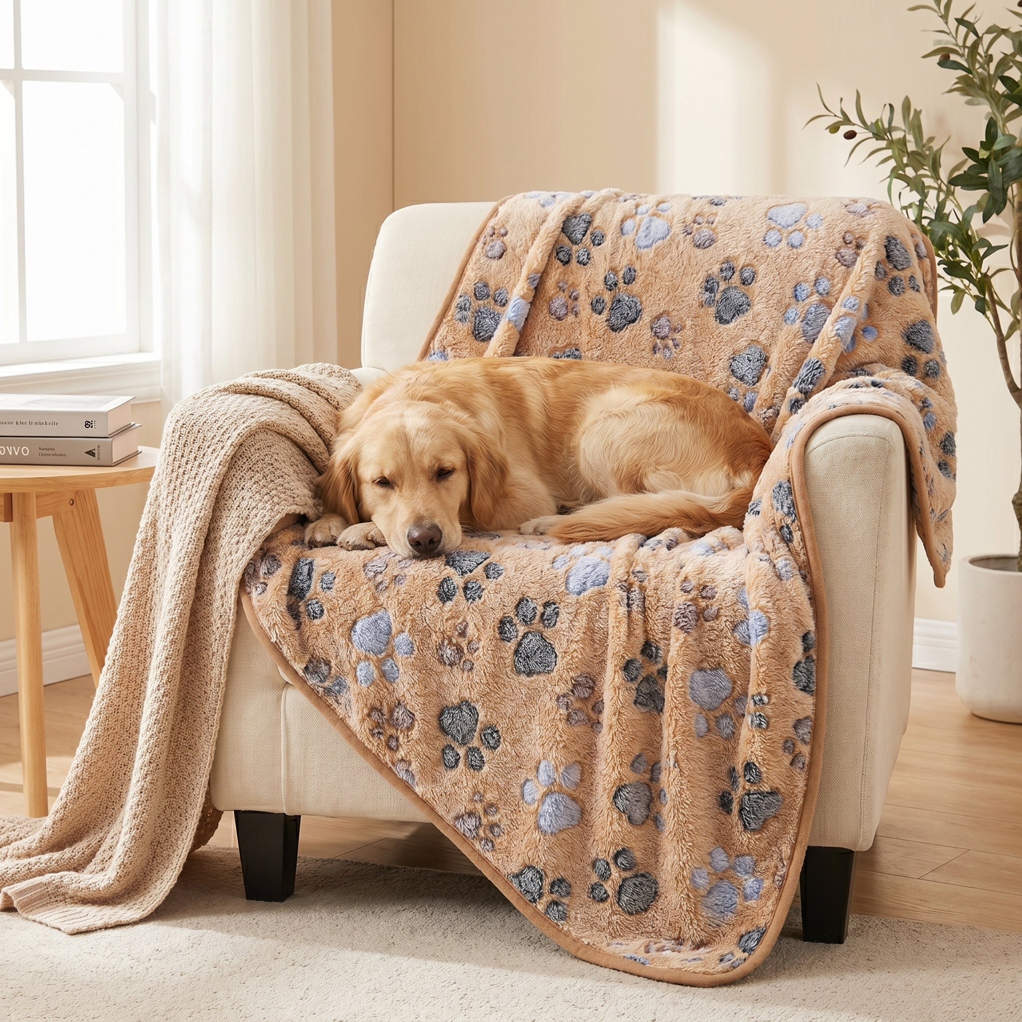 Couverture Flanelle Café pour Chien – Pawy